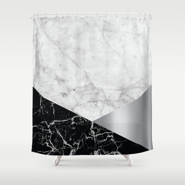 Granite shower curtain
