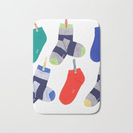 striped socks Bath Mat | Wearing, Photo, Small, Boy, Sock, Clothing, Pattern, Little, Child, Socks 