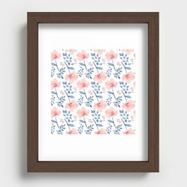 pink flower Recessed Framed Print