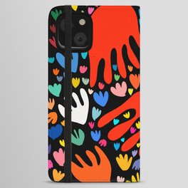 Abstract Flowers Pattern Colorful Art by Emmanuel Signorino  iPhone Wallet Case