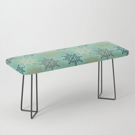 Christmas Pattern Snowflake Floral Retro Classic Bench