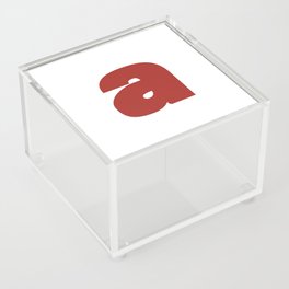 a (Maroon & White Letter) Acrylic Box