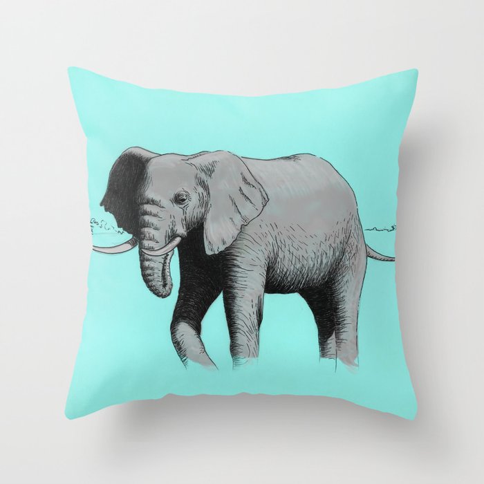 Elephant Throw Pillow