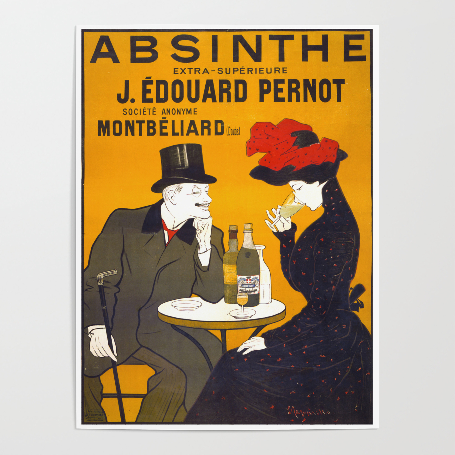 levend Zoeken revolutie Absinthe Vintage Poster Advertisment - Art Nouveau Poster by Vintage Wall  Art | Society6