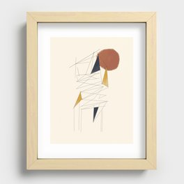 shapes and lines Recessed Framed Print