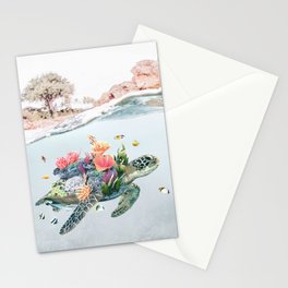 Coral Turtle • Save the Planet Stationery Card