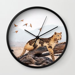Leopard Map Wall Clock