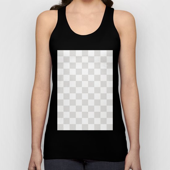 Checker (Platinum/White) Unisex Tank Top