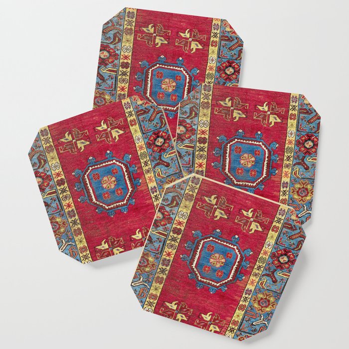 Ladik  Antique Turkish Village Niche Carpet Print Coaster