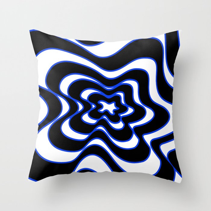 Abstract pattern - blue. Throw Pillow