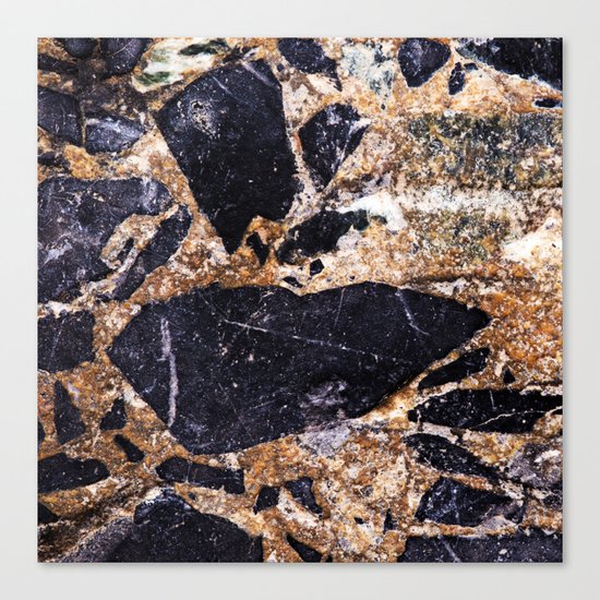 Black and Gold Marble Canvas Print