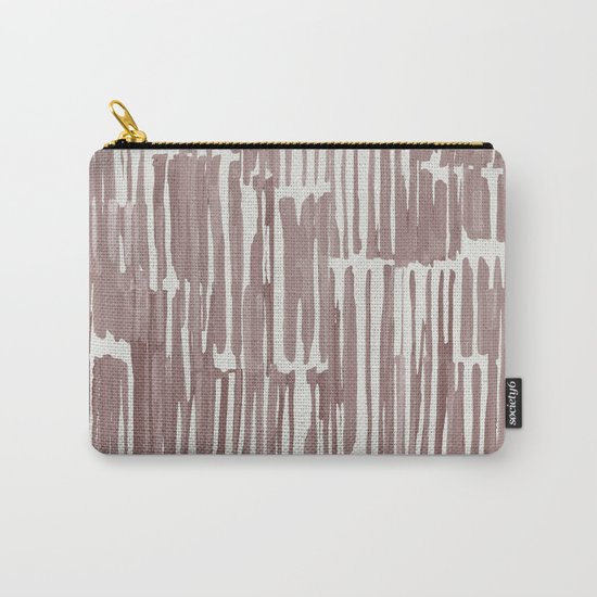 Simply Bamboo Brushstroke Red Earth on Lunar Gray Carry-All Pouch