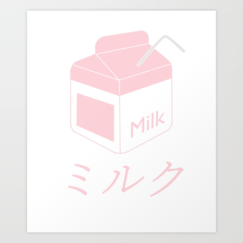 Kawaii Milk Carton Pink Japanese Vaporwave Gift Art Print By Dc Designstudio Society6 This page is about kawaii milk carton template,contains free printable milk carton treat box template and cut file forget what you've heard: kawaii milk carton pink japanese vaporwave gift art print by dc designstudio