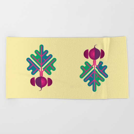Vegetable: Beetroot Beach Towel