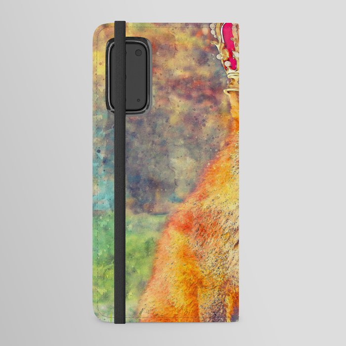 The King Fox Watercolor Android Wallet Case