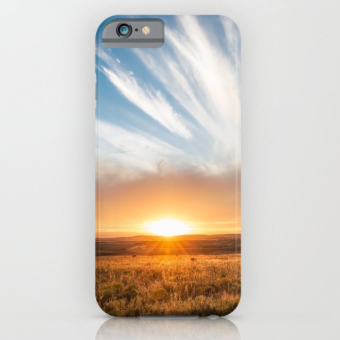 Grand Exit - Golden Sunset on the Oklahoma Prairie iPhone Case