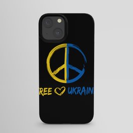Free ukraine Heart ukraine yellow blue iPhone Case