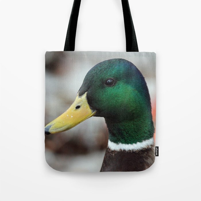 Mallard Drake Head Shot Tote Bag