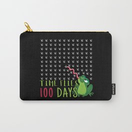 Days Of School 100th Day Flies Frog Carry-All Pouch