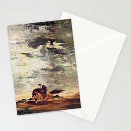 Riding in a storm - Gustave Moreau Stationery Card