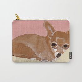 Molly Mae Carry-All Pouch | Pals, Brown, Painting, Bed, Cute, Moonpie, Chihuahua, Dogbed, Dog, Moonpiepetsandpals 