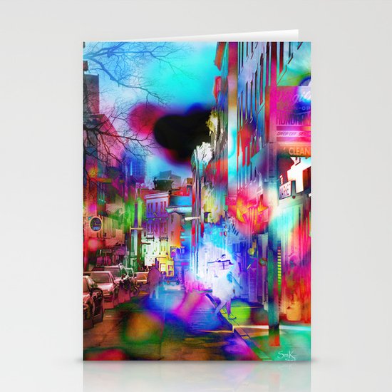 Boston Lights Remix Stationery Cards