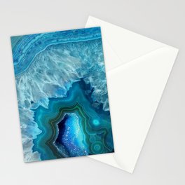 Turquoise Blue Agate Stationery Cards