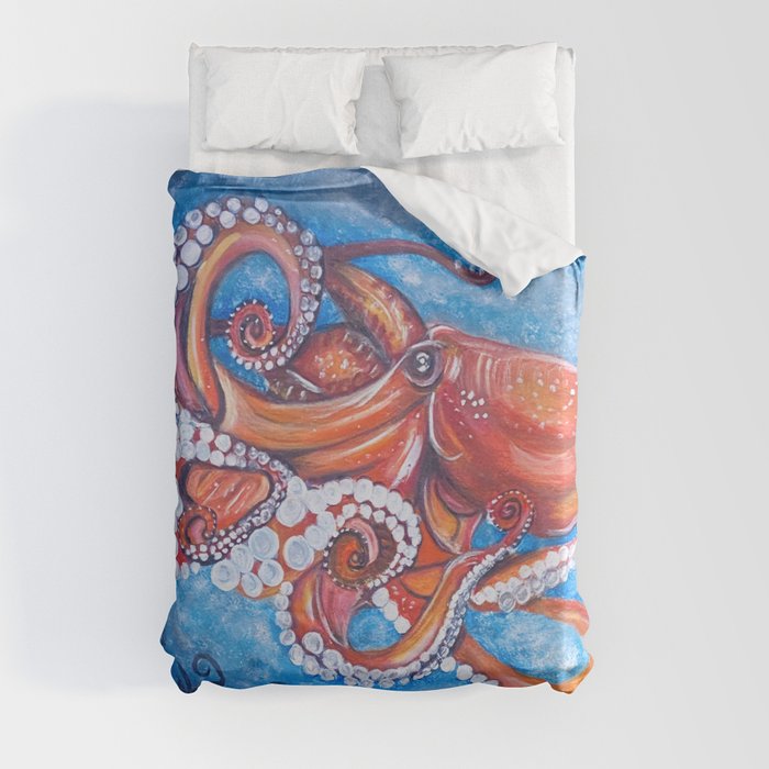 Colorful Octopus Duvet Cover