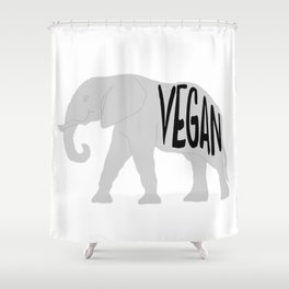 vegan (elephant)  Shower Curtain