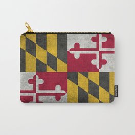 Maryland flag - Vintage grungy Carry-All Pouch | Bottony, Vintage, Pattern, Heraldic, Annapolis, Distressed, Textured, Calvert, Baltimore, Flag 