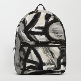 Grey Street art graffiti expressionist Backpack