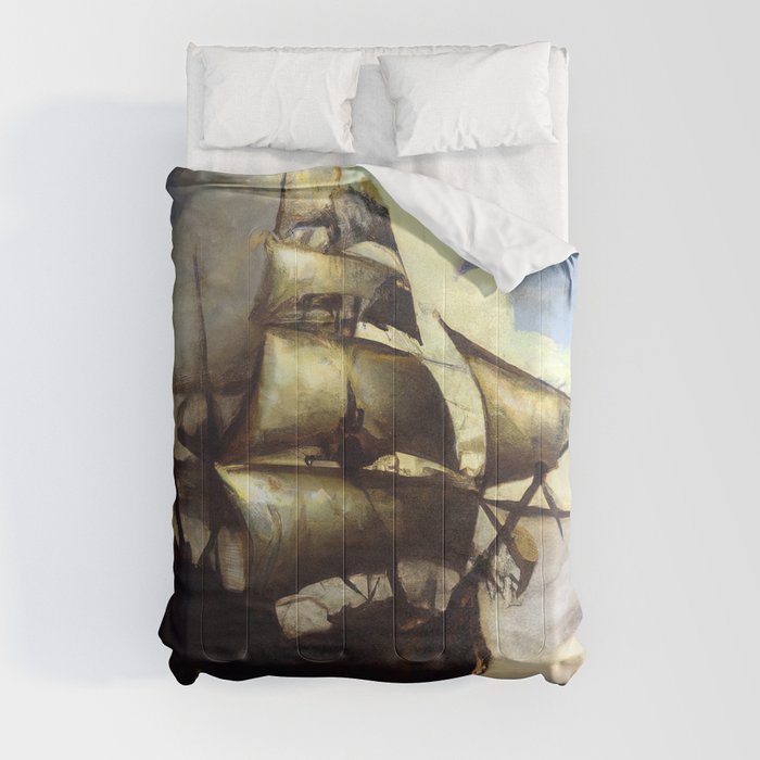 Ancient Spanish Galleon Comforter