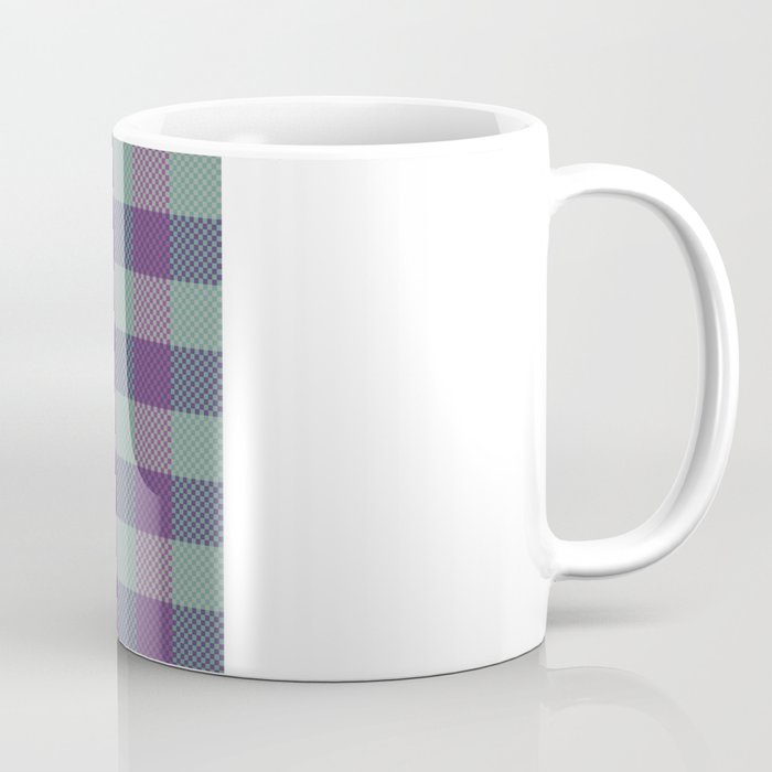 Pixel Plaid - Dark Seas Coffee Mug