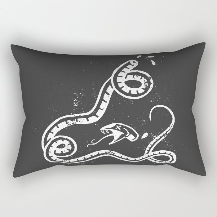 Crushed Serpent (white) Rectangular Pillow