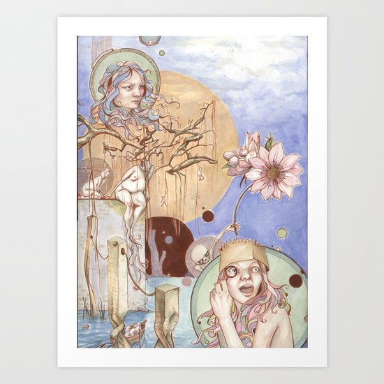 brain bubbles Art Print