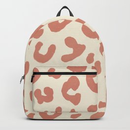 Pastel pink, leopart pattern print, boho chic, minimal  Backpack