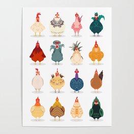 Cute Chicken Poster