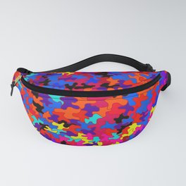 puzzle in colors and black Fanny Pack