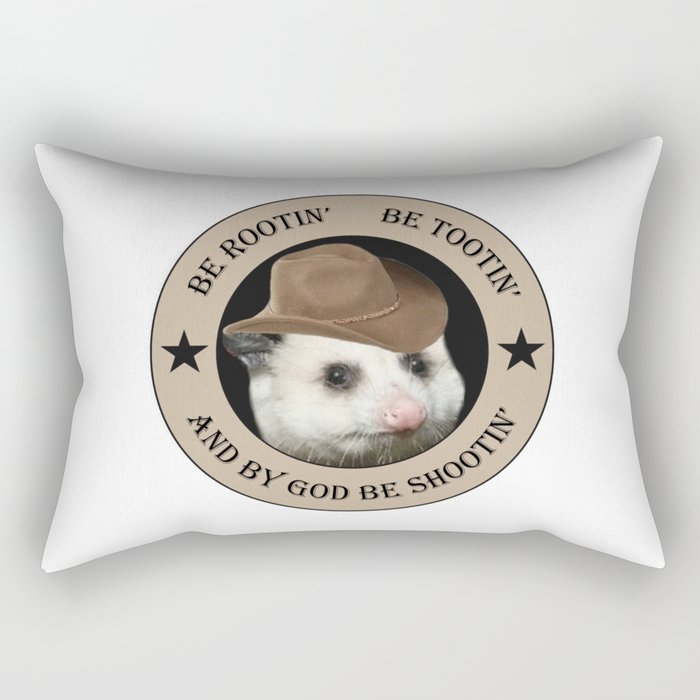 Rootin Tootin Possum Cowboy Rectangular Pillow