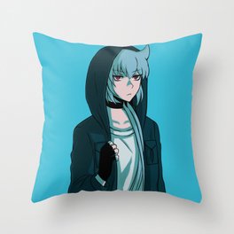 Blue Girl Throw Pillow