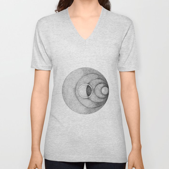 Moon V Neck T Shirt