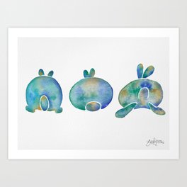 Bunny Butts Art Print