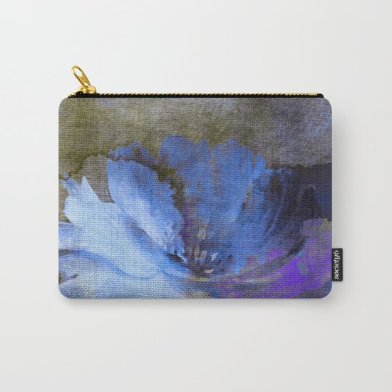 blue abstract flower and old wall Carry-All Pouch