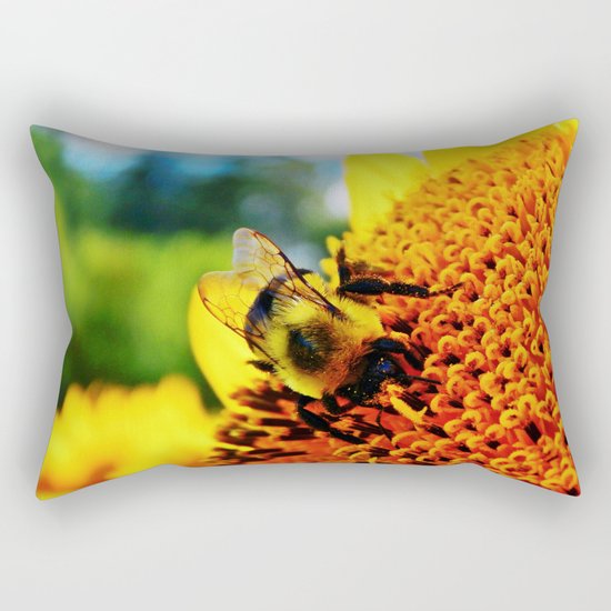 Feasting Bee Rectangular Pillow