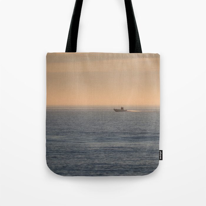 Sunset Fishing Trip, Minimalist Tote Bag