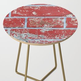 Texture background surface wallpaper red blue brick Side Table