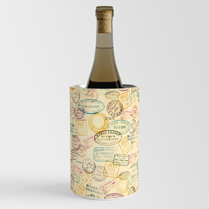 Stamps background Wine Chiller