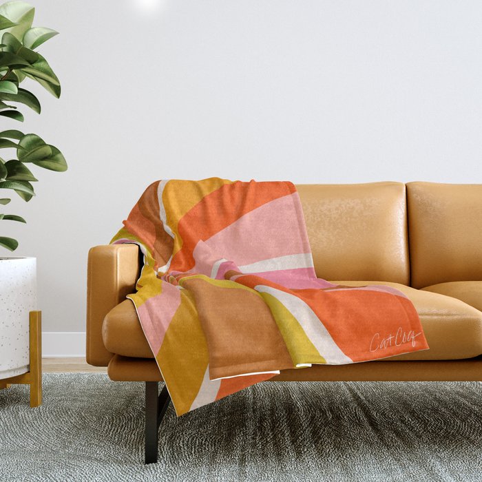 Ochre throw on sale blanket