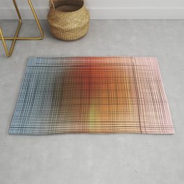Sloane Grid Sun - pink grid art, grid pillow, home decor, painterly, sunshine, boho art, bohemian Area & Throw Rug