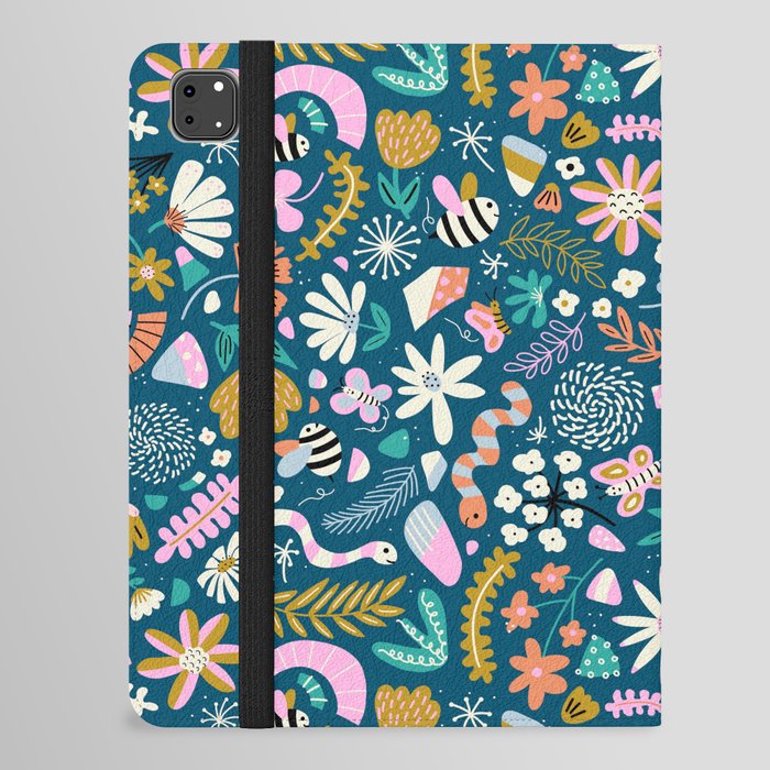 Cute Insects Kids Pattern iPad Folio Case